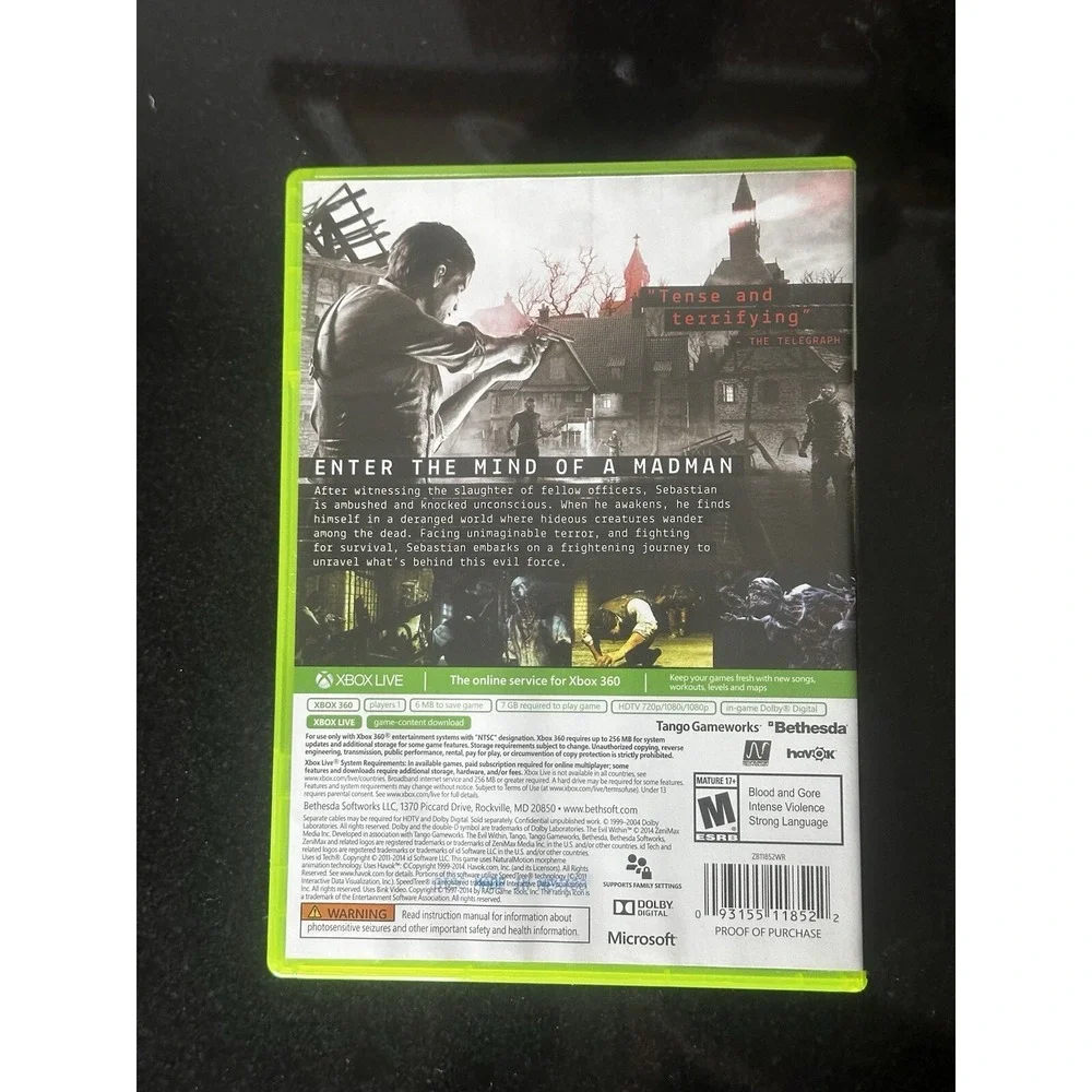 The Evil Within (Microsoft Xbox 360, 2014) Complete CIB Tested VIDEO GAME